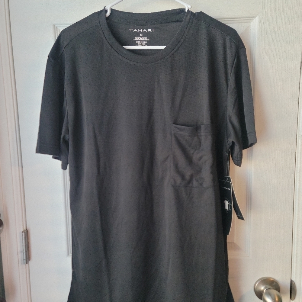 Stacey Adams Sheer Short Sleeve V-Neck W/ Pocket Square Pattern SZ XXL